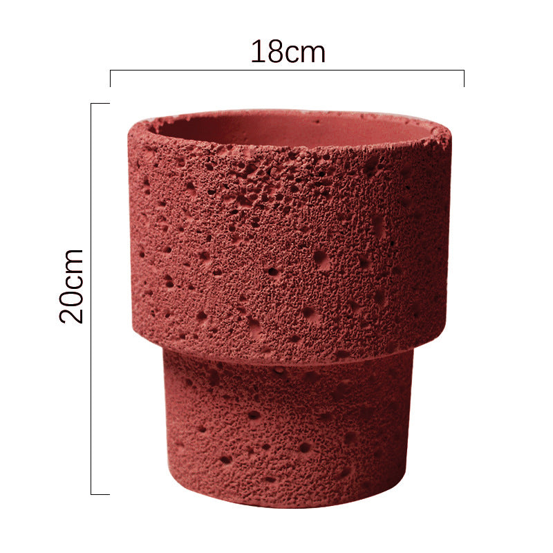 Northern European-style Cement Flower Pot Ceramic Matte Fashion Simple