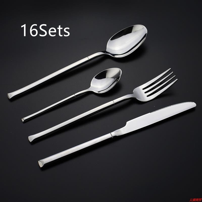 Cutlery Set Square Handle Western Tableware Steak Cutlery Four-piece Set
