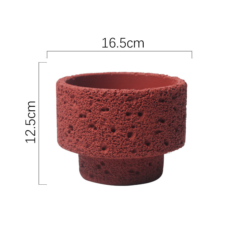 Northern European-style Cement Flower Pot Ceramic Matte Fashion Simple