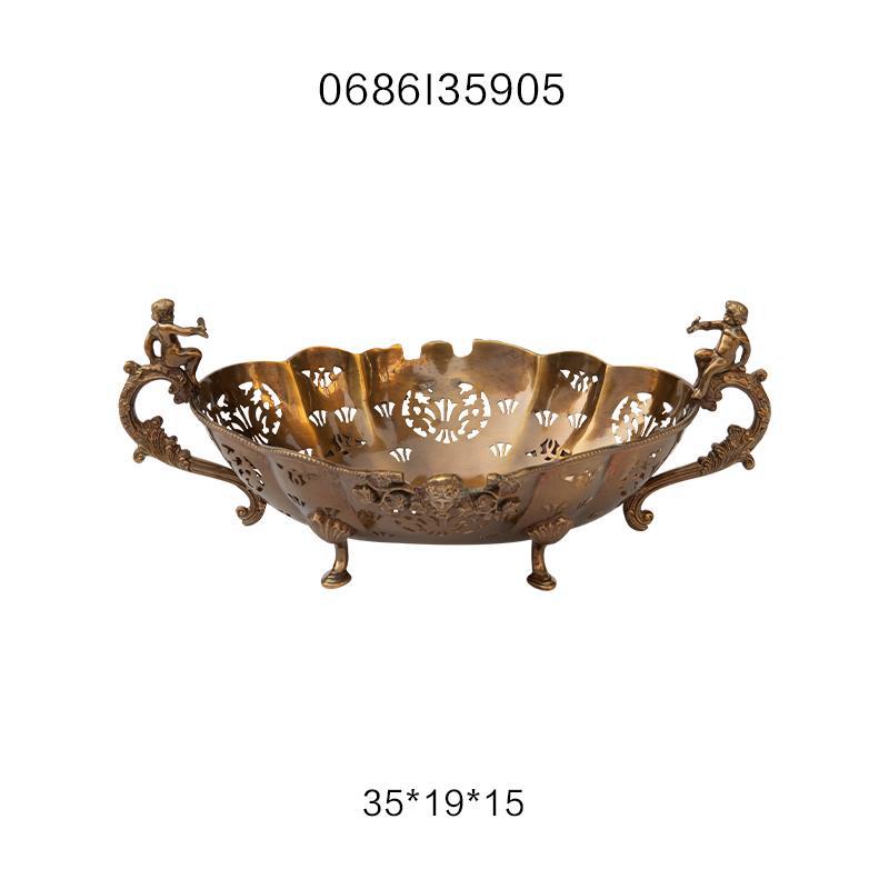 India Imported Brass Tray Storage Tank Ornaments