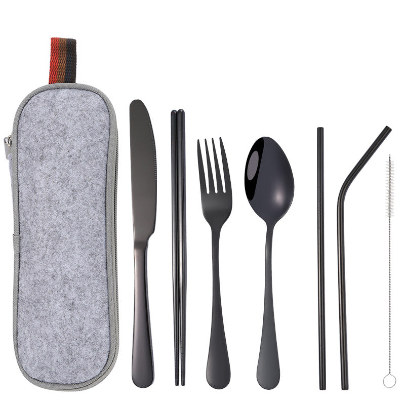 Amazon Cross-border Stainless Steel Cutlery 7-piece Set
