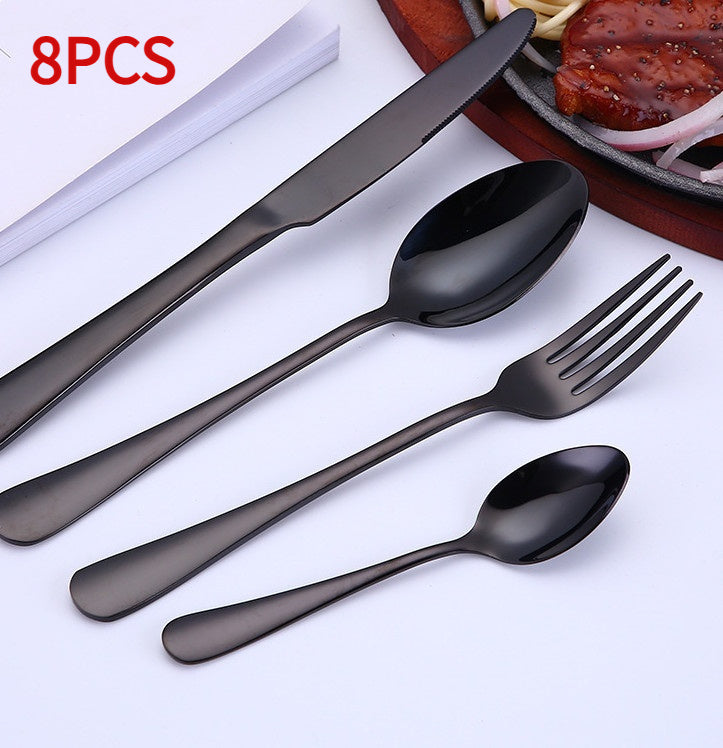 Gold-Plated Stainless Steel Cutlery Western Steak Cutlery Spoon