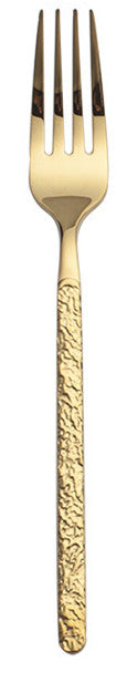Golden cutlery steak knife and fork