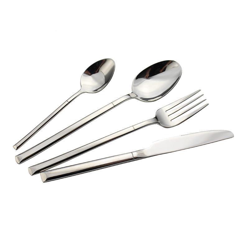 Cutlery Set Square Handle Western Tableware Steak Cutlery Four-piece Set