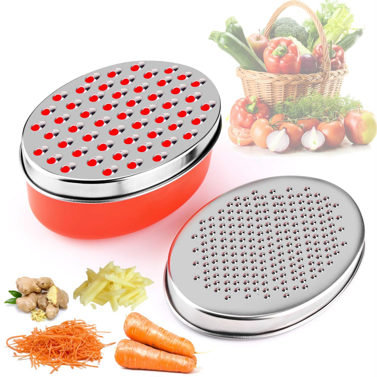 Rose Gold Brass Double-sided Cheese Planer Oval Box Cheese Planer Vegetable Planer Lunch Box Planer Grater