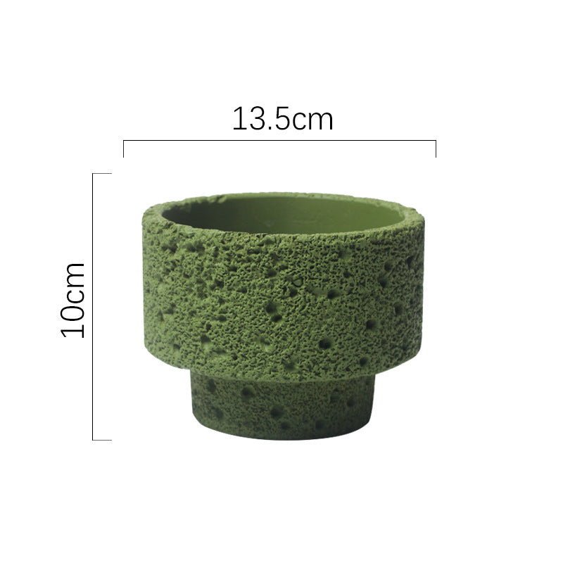 Northern European-style Cement Flower Pot Ceramic Matte Fashion Simple