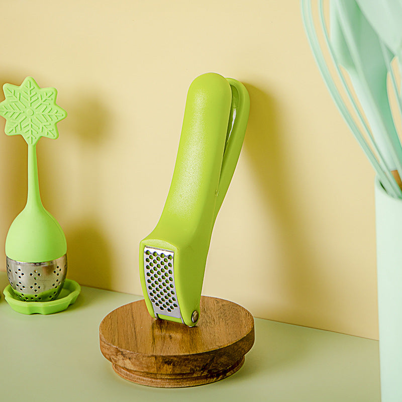 Stainless Steel Portable Non-slip Handle Kitchen Accessories Garlic Press Multifunction Manual Ginger Grinding Grater