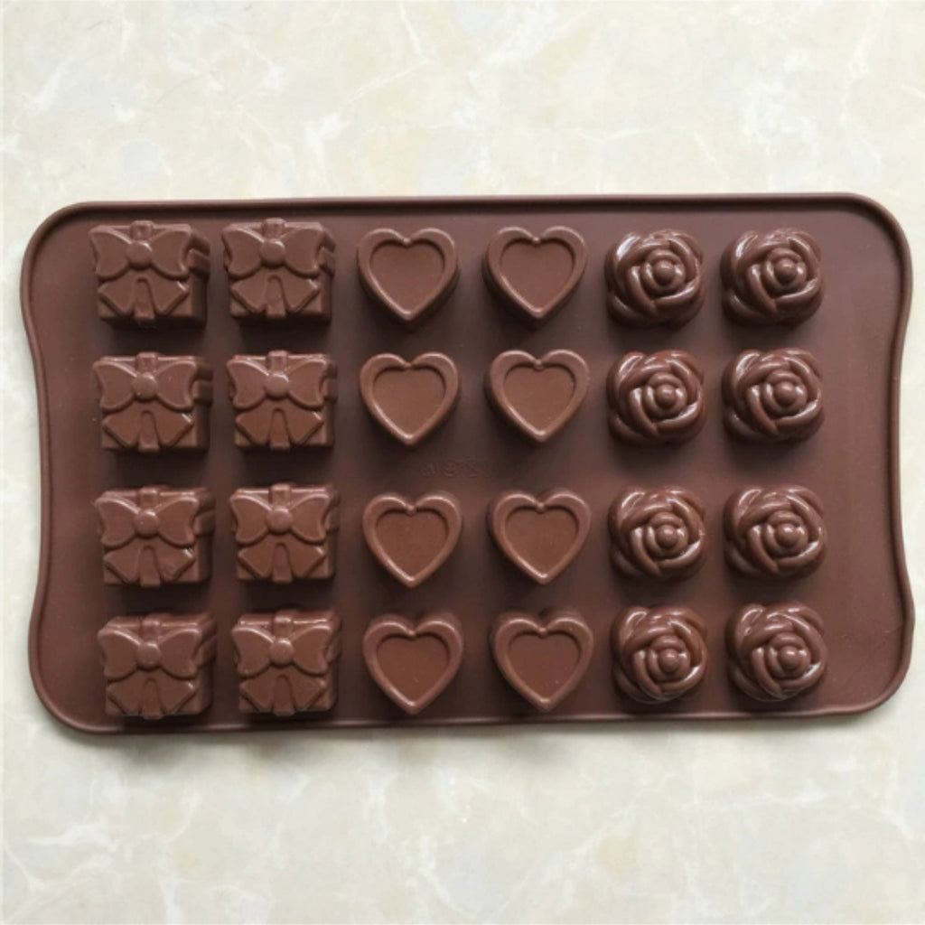 24-hole 3-group Silicone Ice Tray Cold Process Soap Chocolate Mold