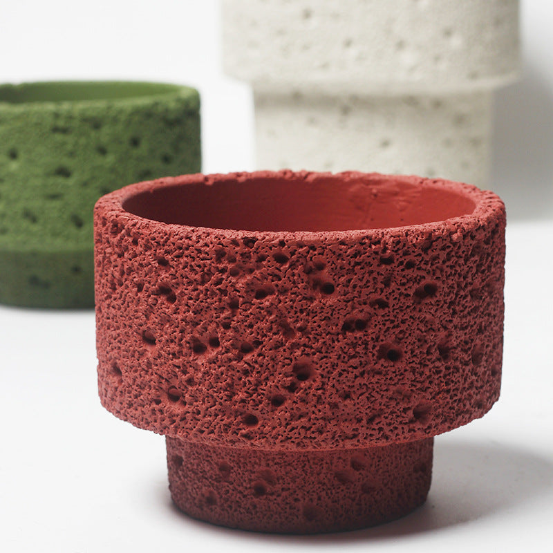 Northern European-style Cement Flower Pot Ceramic Matte Fashion Simple