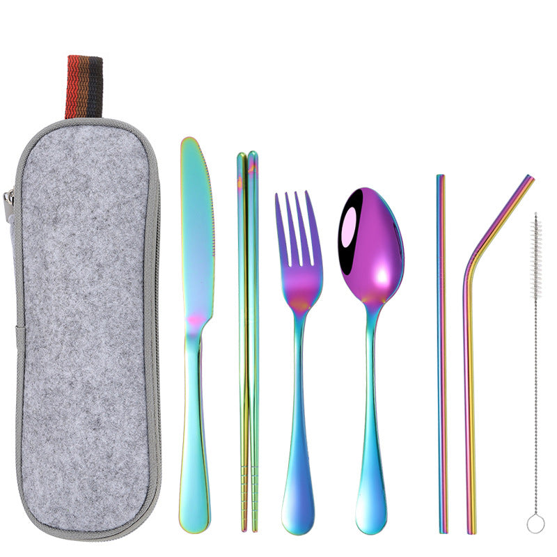 Amazon Cross-border Stainless Steel Cutlery 7-piece Set