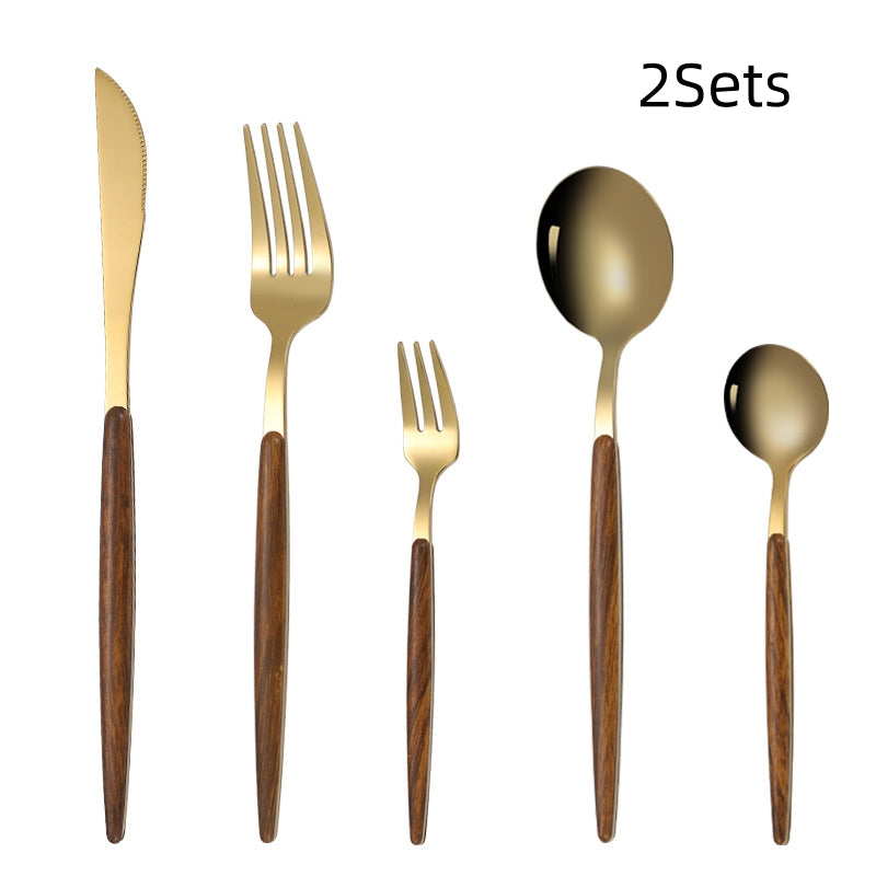 Stainless Steel Cutlery With  Wood Handle