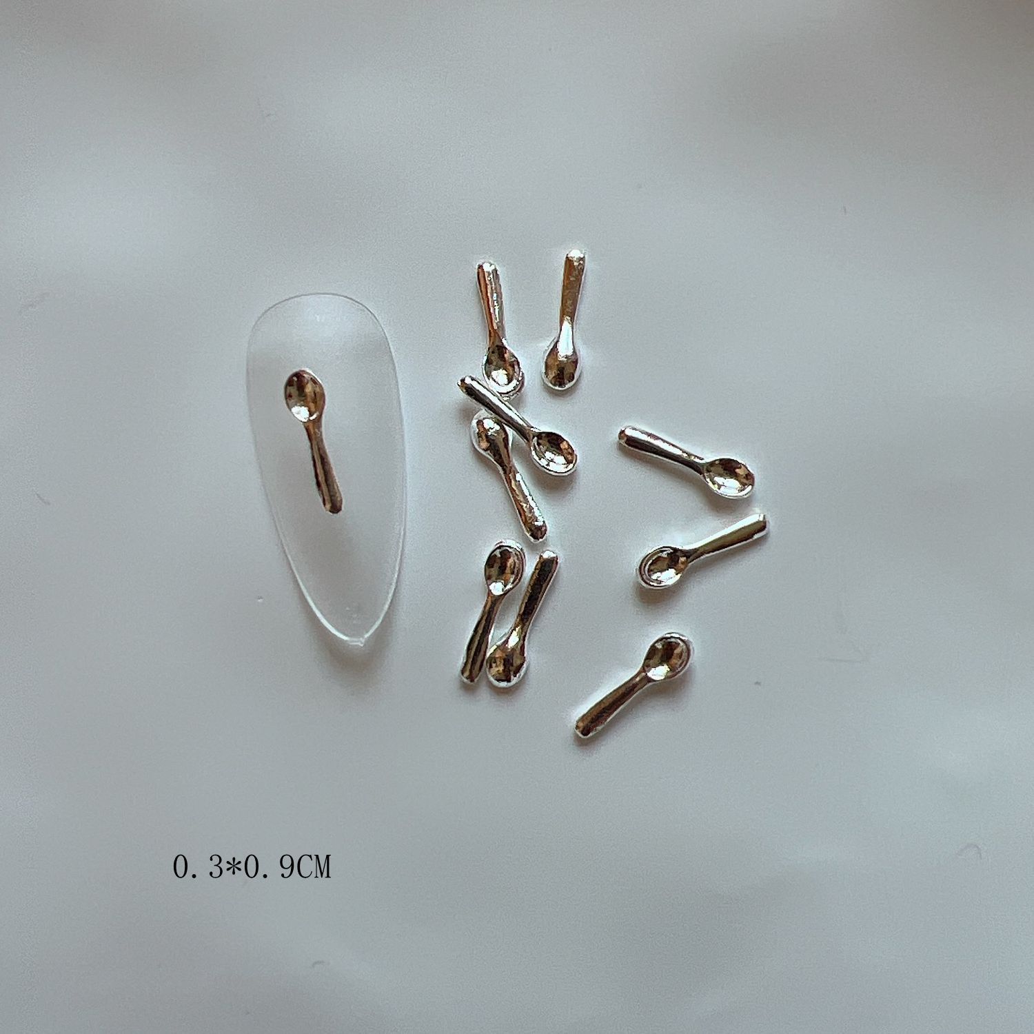 Alloy Mini Cute Cutlery Knife Fork And Spoon-shaped Metal Nail Accessories