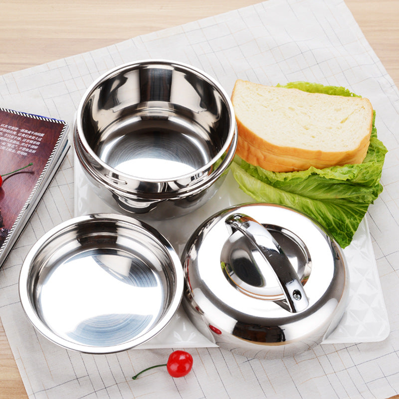 Stainless Steel Lunch Box Portable Double-layer Insulated Bento Box