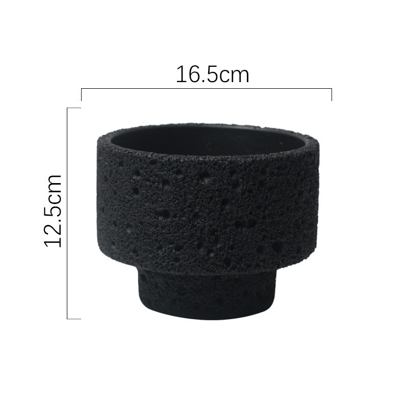 Northern European-style Cement Flower Pot Ceramic Matte Fashion Simple