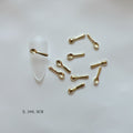 Alloy Mini Cute Cutlery Knife Fork And Spoon-shaped Metal Nail Accessories