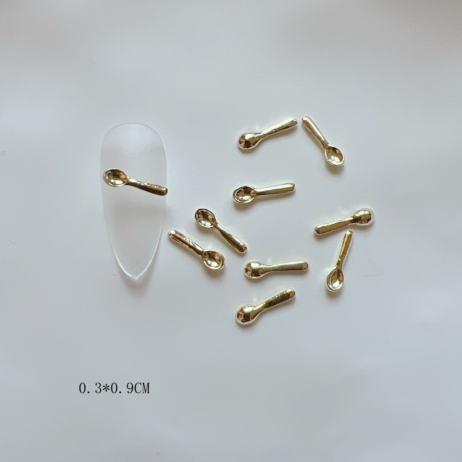 Alloy Mini Cute Cutlery Knife Fork And Spoon-shaped Metal Nail Accessories