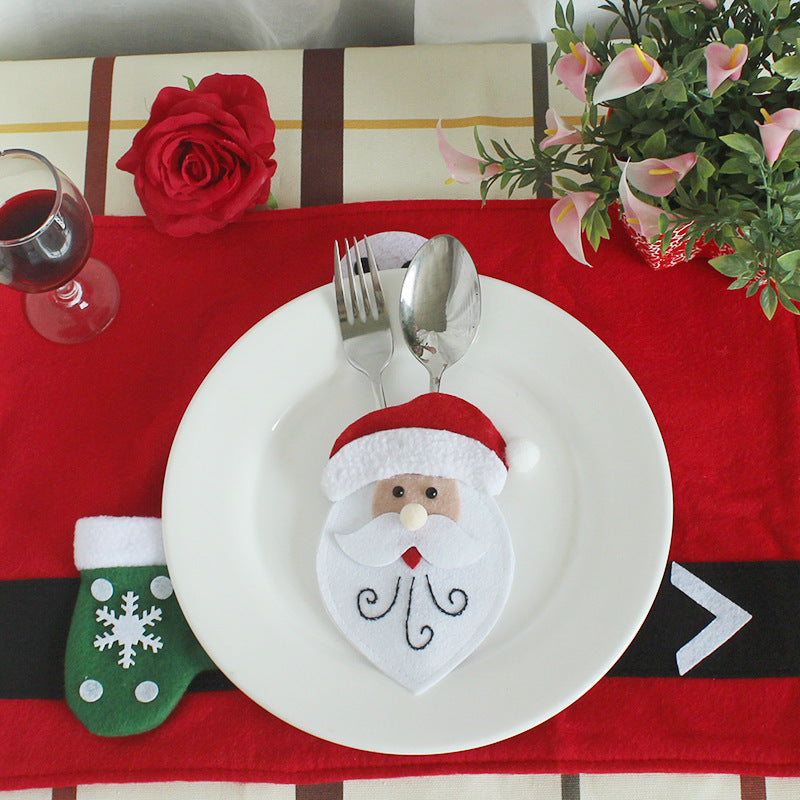 Christmas decorations Restaurant Hotel layout, knives, forks, cutlery, cutlery and knives and forks
