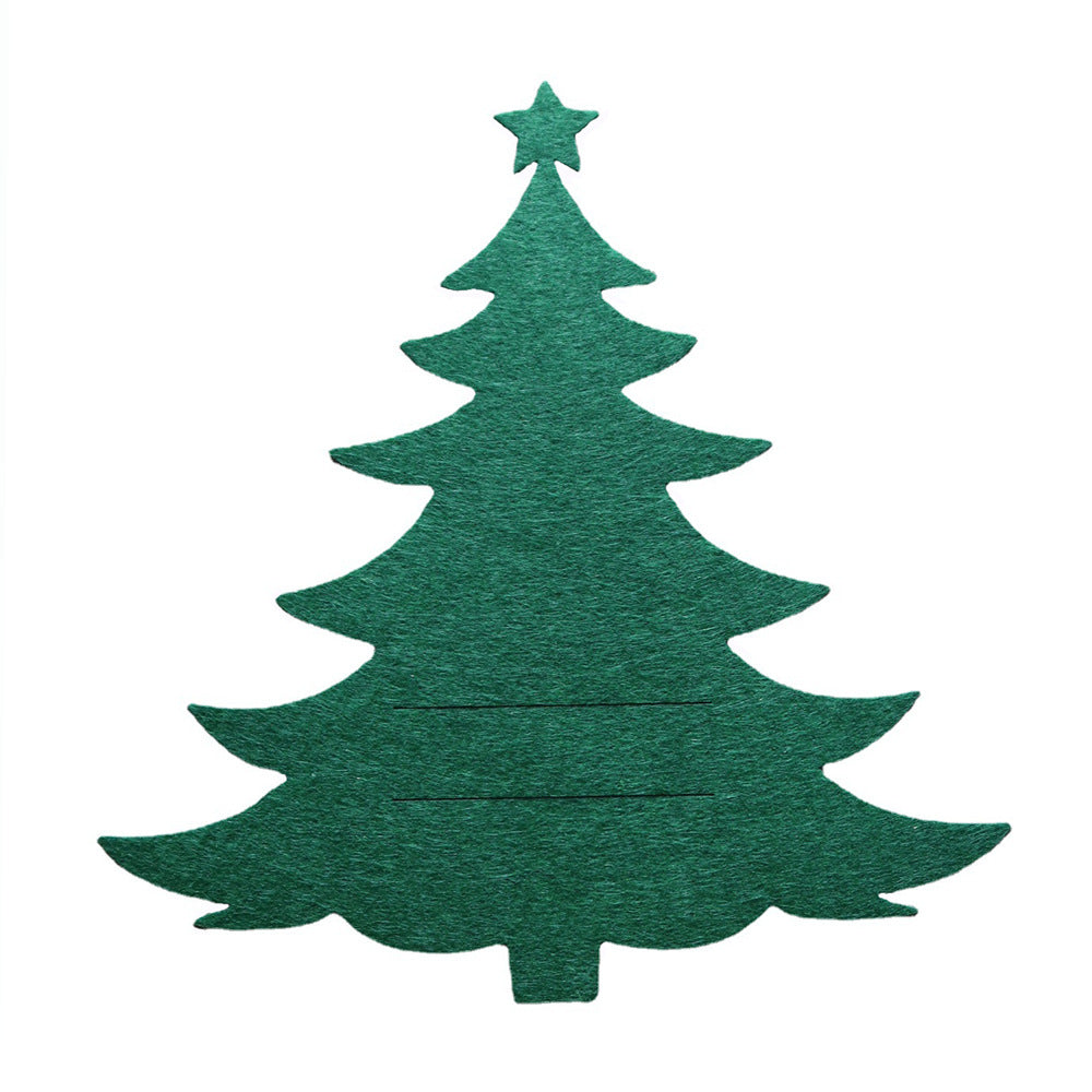 Solid Color Christmas Tree Cutlery Bag Cutlery Cover