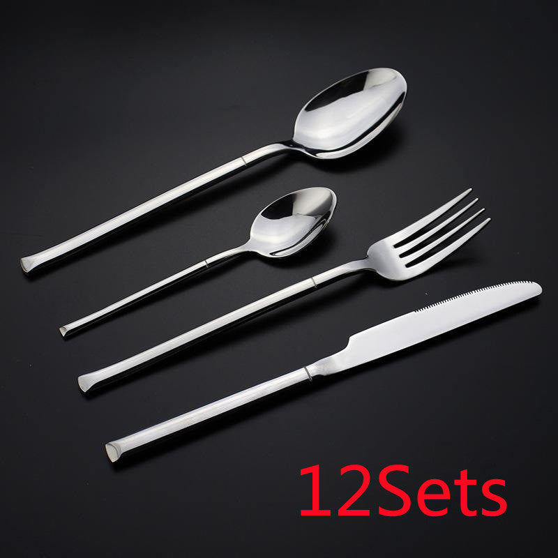Cutlery Set Square Handle Western Tableware Steak Cutlery Four-piece Set