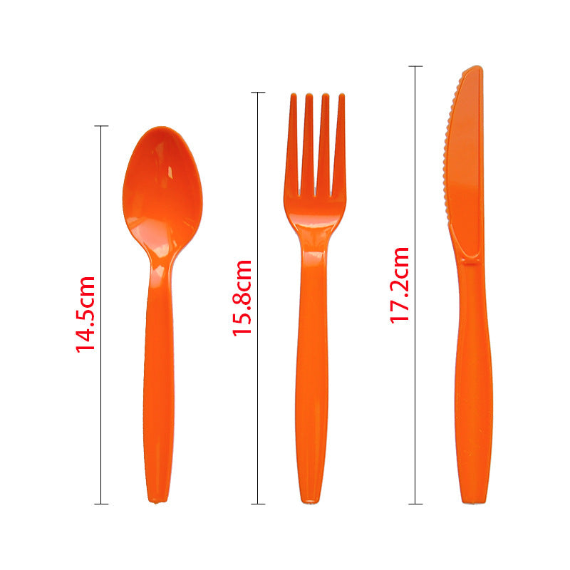 Paper Plate Dinner Plate Cup Tablecloth Cutlery Set