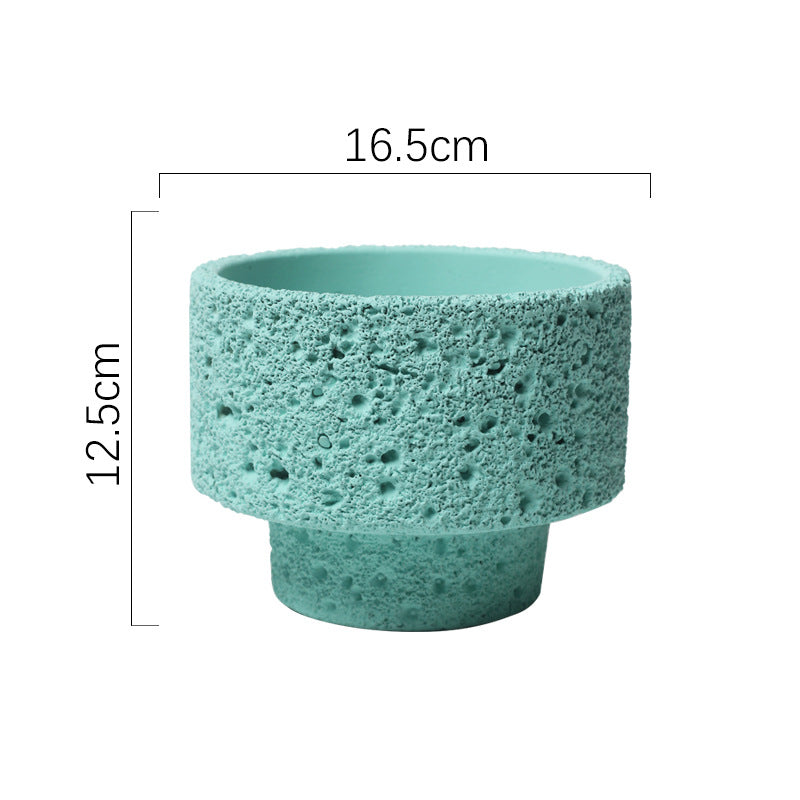 Northern European-style Cement Flower Pot Ceramic Matte Fashion Simple