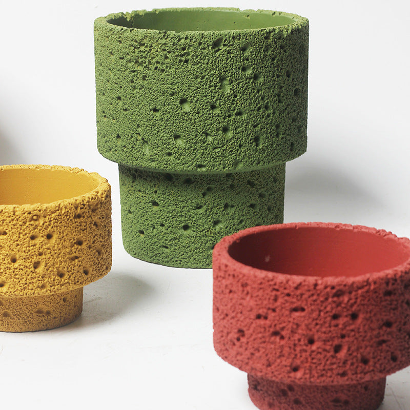 Northern European-style Cement Flower Pot Ceramic Matte Fashion Simple