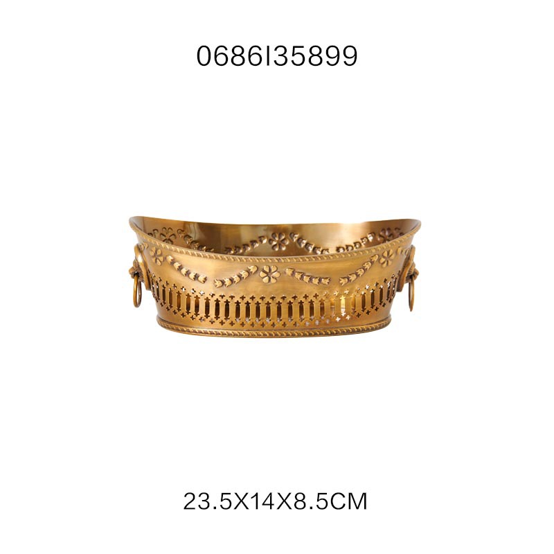 India Imported Brass Tray Storage Tank Ornaments
