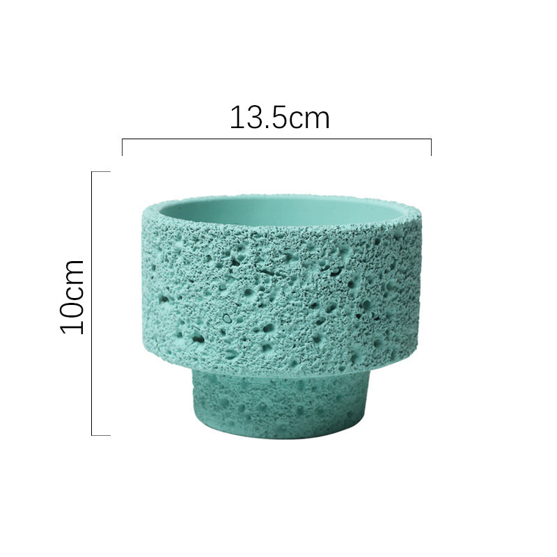 Northern European-style Cement Flower Pot Ceramic Matte Fashion Simple