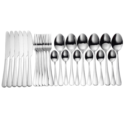 24-piece stainless steel cutlery set