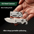 Stainless Steel Mini High Hardness Folding Knife Keychain
