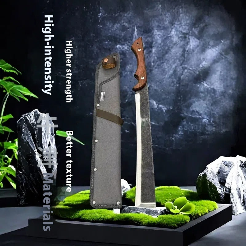 Forged High Manganese Steel Outdoor Machete Camping Firewood Chopping Anti-rust High Hardness