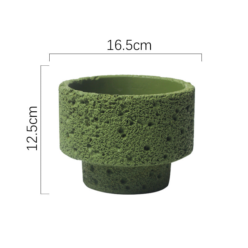 Northern European-style Cement Flower Pot Ceramic Matte Fashion Simple