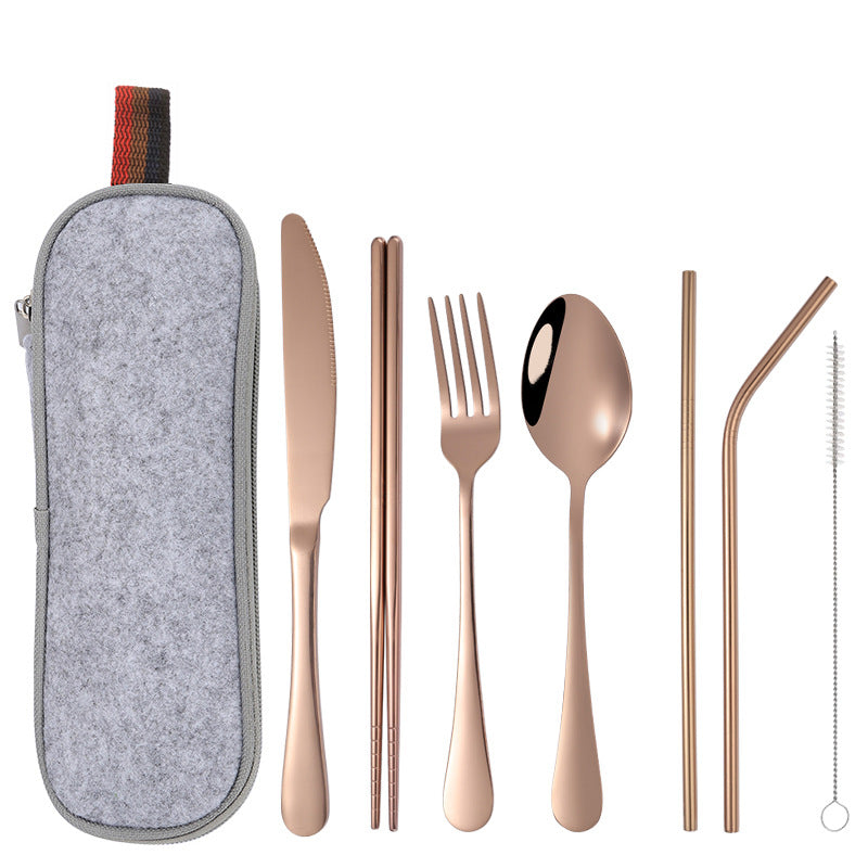 Amazon Cross-border Stainless Steel Cutlery 7-piece Set