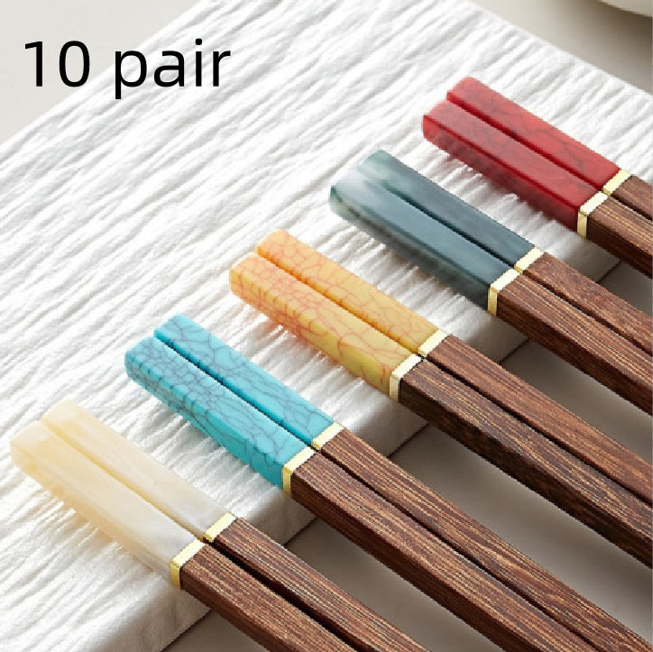 Chicken-wing Wood And Red Sandalwood Premium Natural Solid-wood Chopsticks