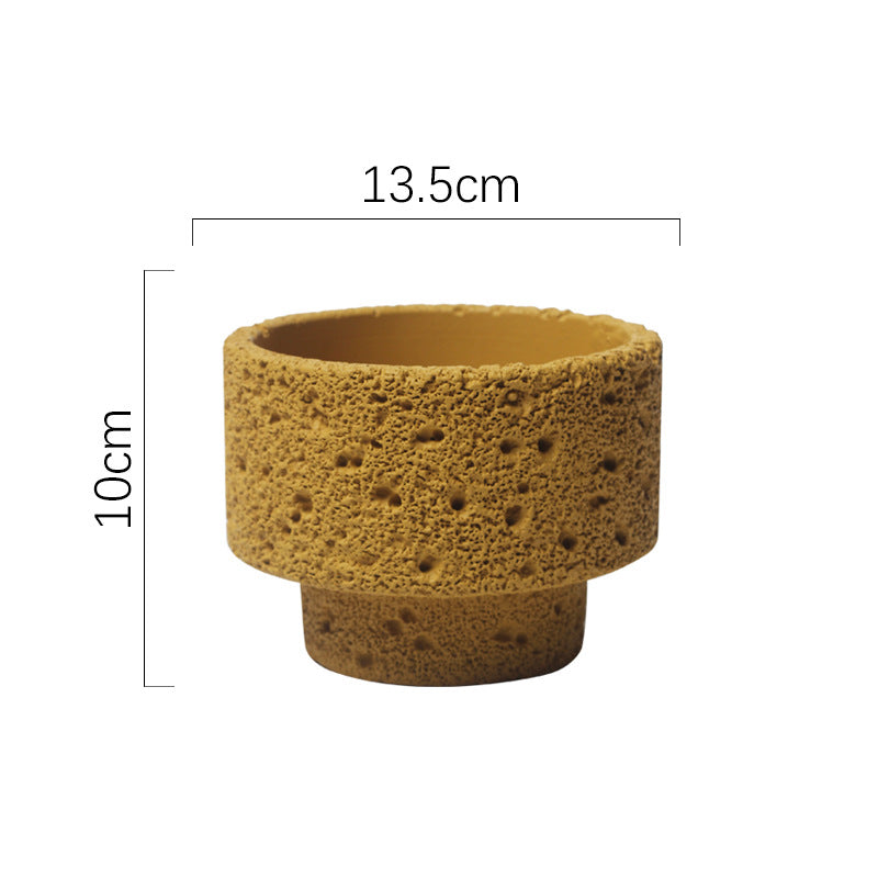 Northern European-style Cement Flower Pot Ceramic Matte Fashion Simple