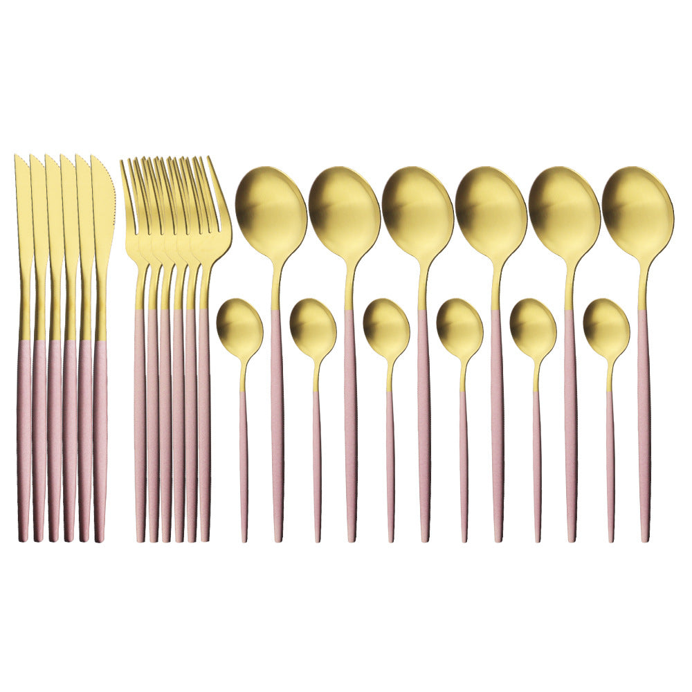 Matte Portuguese Stainless Steel Cutlery Spoon Western Steak Cutlery Dessert Spoon Fork
