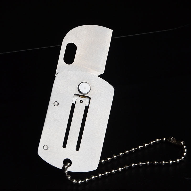 Stainless Steel Mini High Hardness Folding Knife Keychain