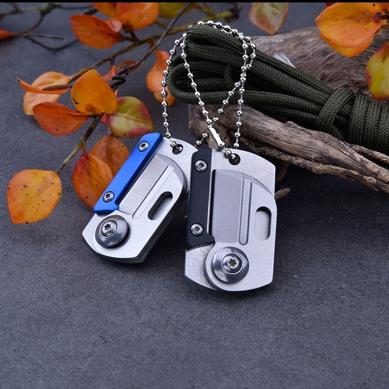 Stainless Steel Mini High Hardness Folding Knife Keychain