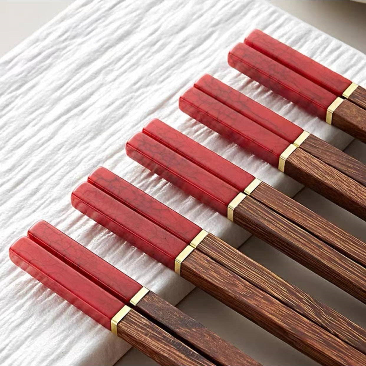 Chicken-wing Wood And Red Sandalwood Premium Natural Solid-wood Chopsticks