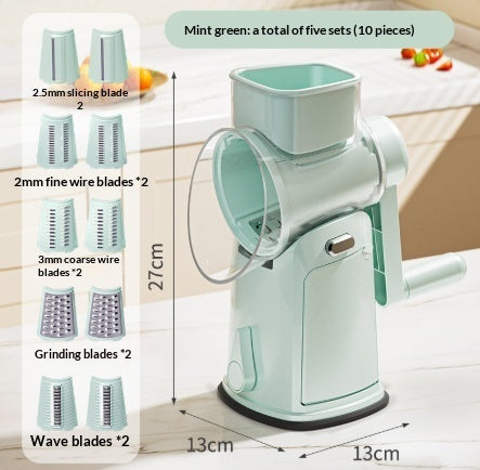 Multi-functional Vegetable Cutter Hand Roller Grater Slicer