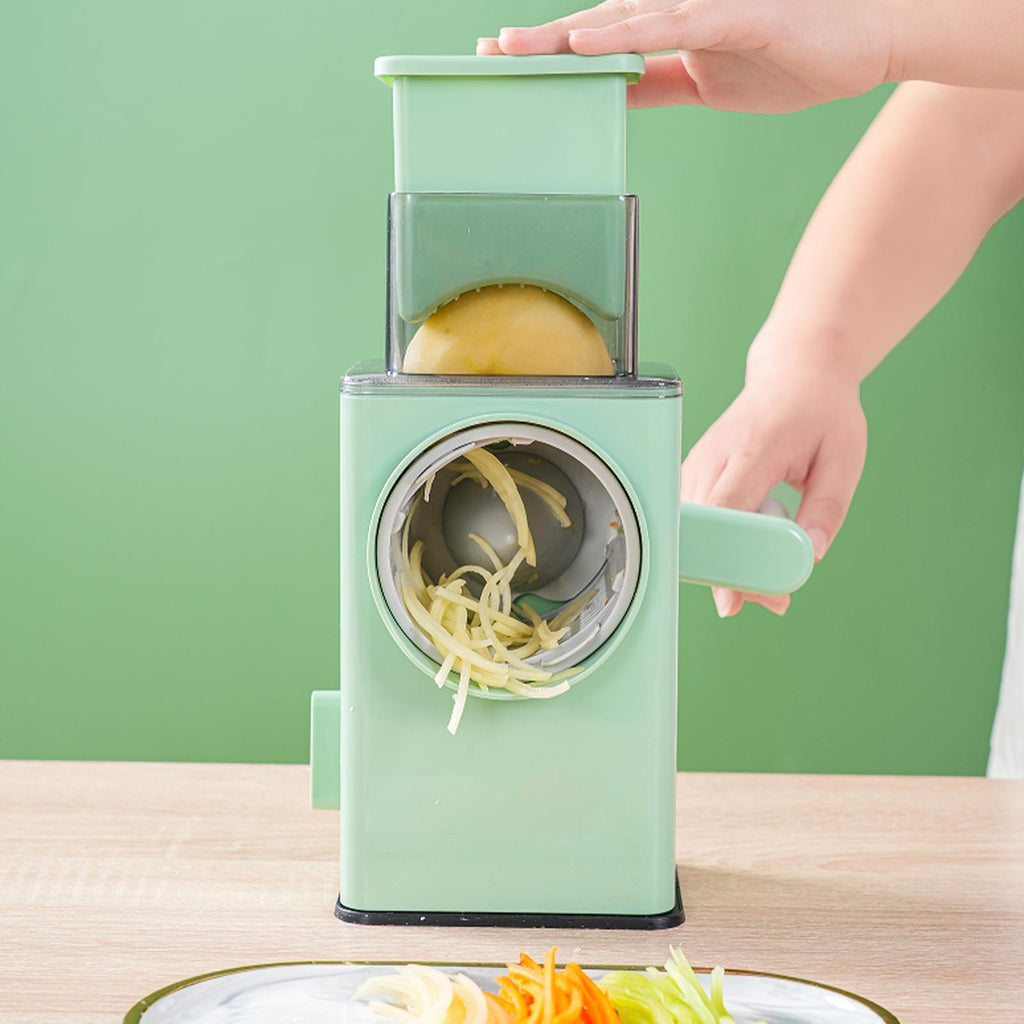 Multifunction Vegetable Cutter Slicer Hand Rotary Grater Shredder Roller N Q1Q4