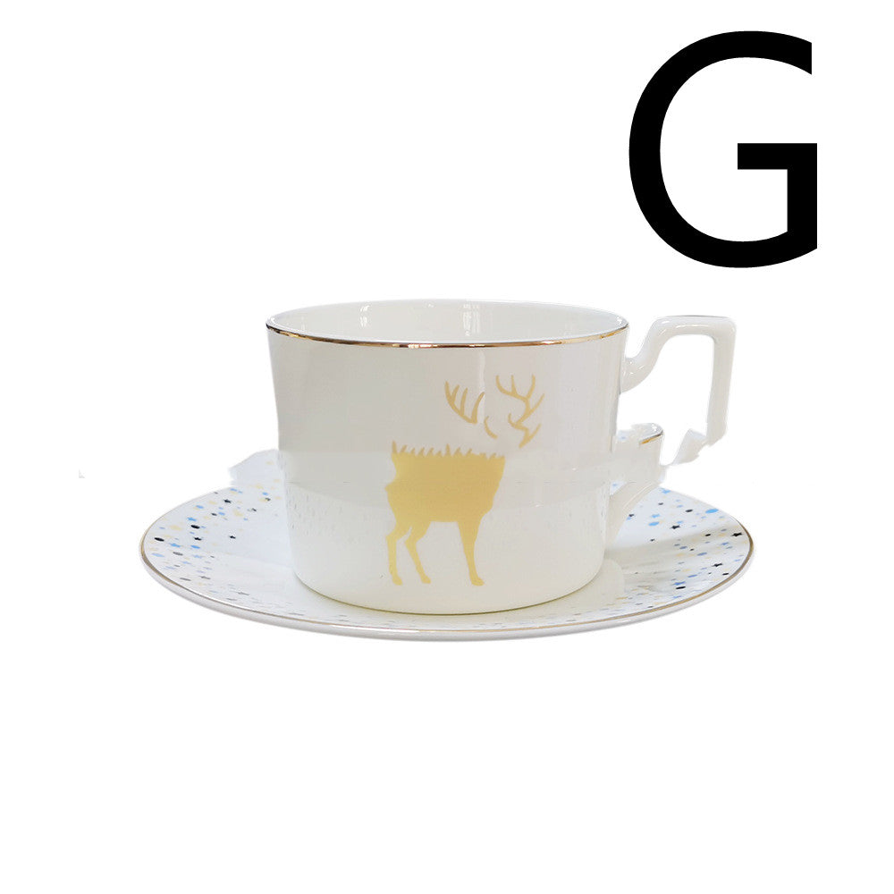 Christmas Ceramic Western Plate Cutlery Set