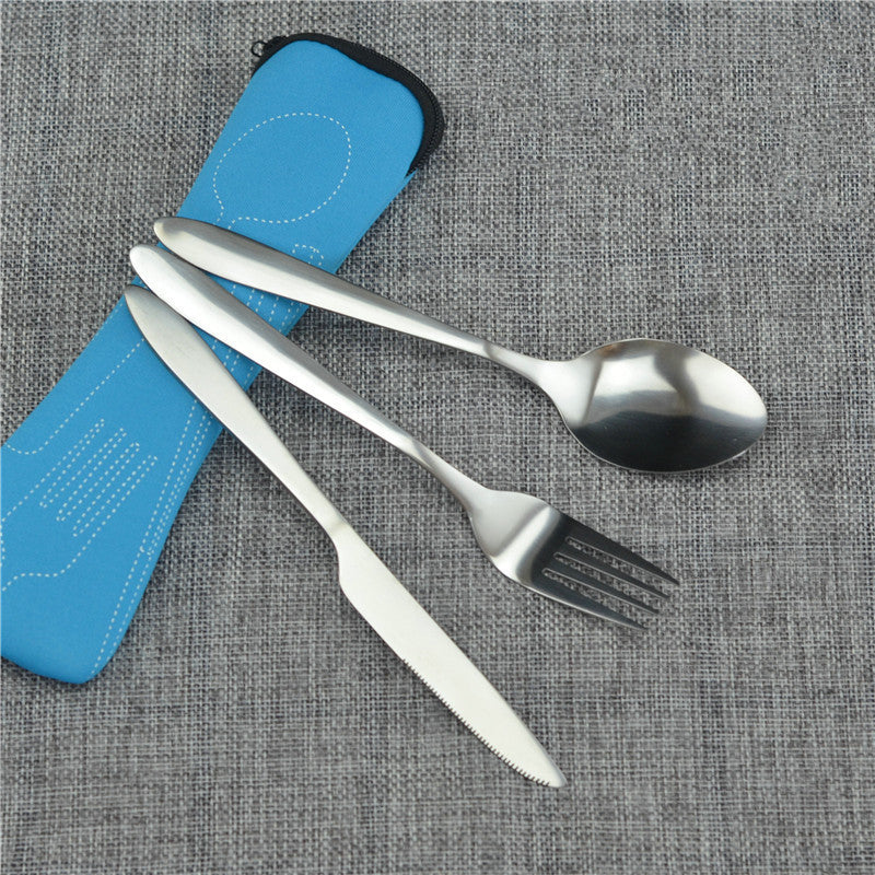 Stainless Steel Western Steak Cutlery Creative Cloth Bag Portable Western Tableware Set