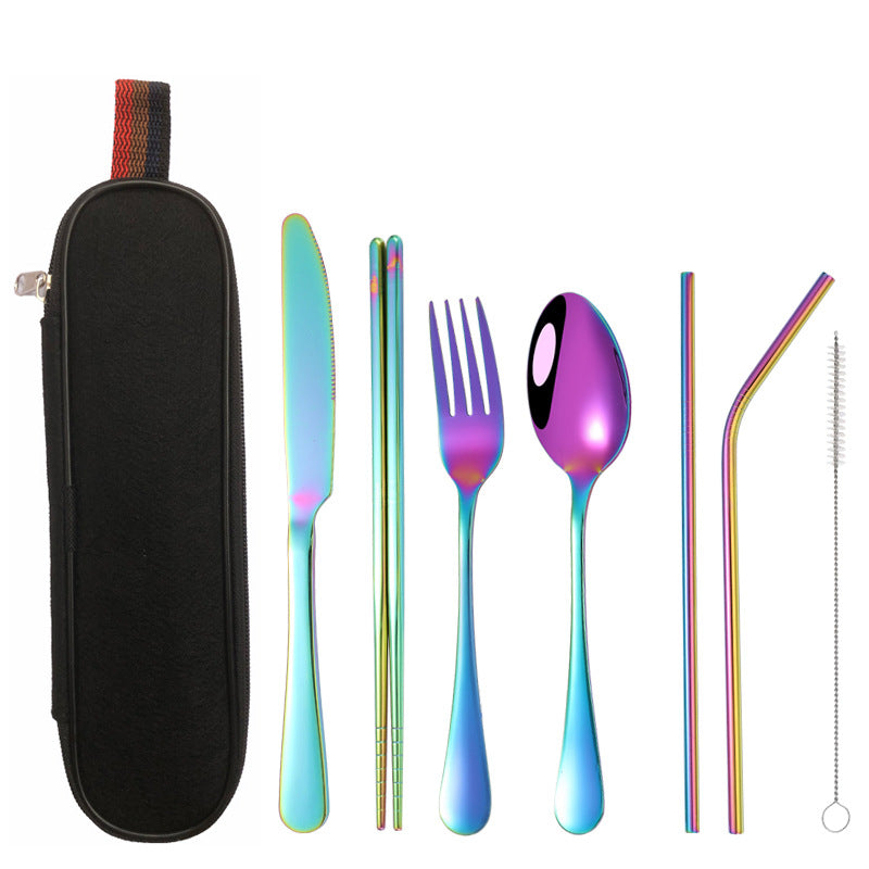 Amazon Cross-border Stainless Steel Cutlery 7-piece Set