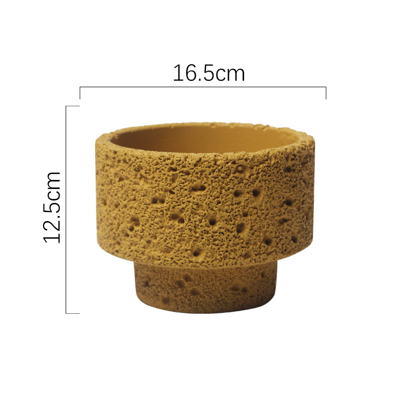 Northern European-style Cement Flower Pot Ceramic Matte Fashion Simple