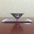 DIY Holographic 3D Projector Pyramid Virtual Stereo Naked Eye