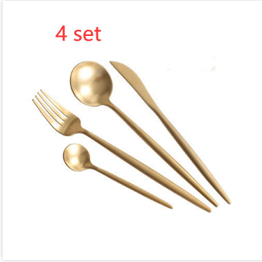 Stainless Steel Cutlery Steak Cutlery Golden