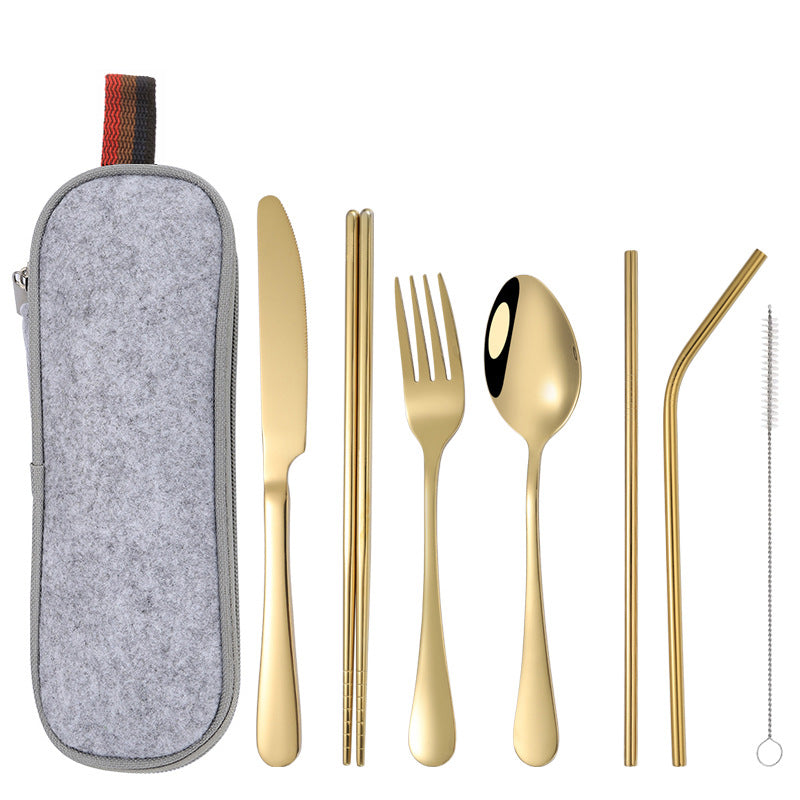 Amazon Cross-border Stainless Steel Cutlery 7-piece Set