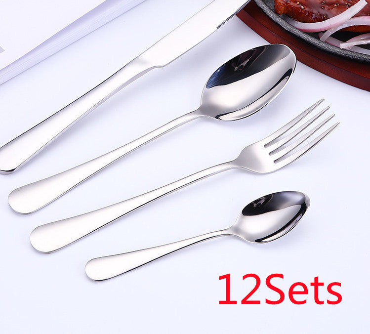 Gold-Plated Stainless Steel Cutlery Western Steak Cutlery Spoon