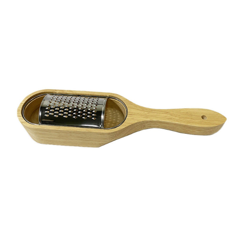 Multifunctional Rubber Wood Cheese Grating Cheese Grater